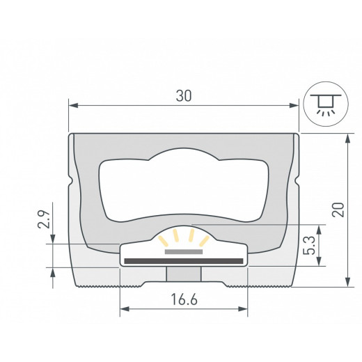 Профиль накладной гибкий Arlight WPH-FLEX 062840