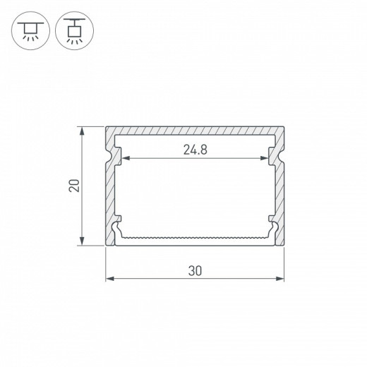 Профиль накладной Arlight LINE 062250