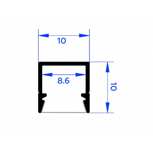 Профиль накладной Ambrella Light GP GP1650BK