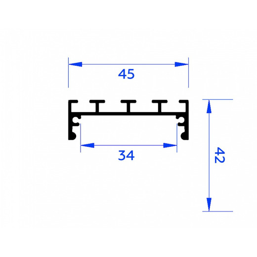 Профиль накладной Ambrella Light GP GP3070BK