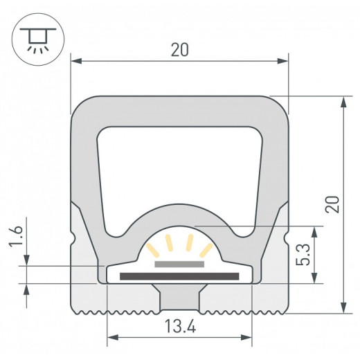Профиль накладной гибкий Arlight WPH-FLEX 062837