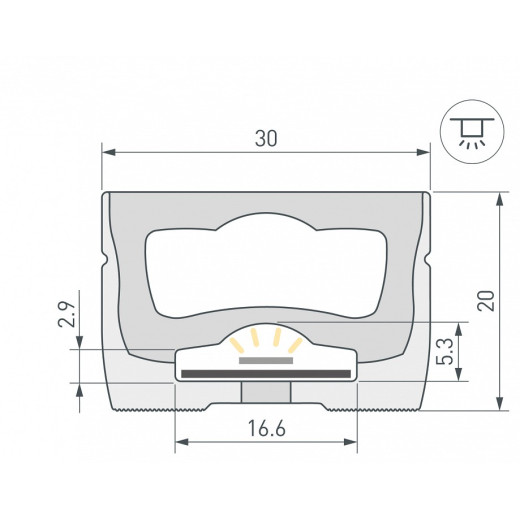 Профиль накладной гибкий Arlight WPH-FLEX 062408