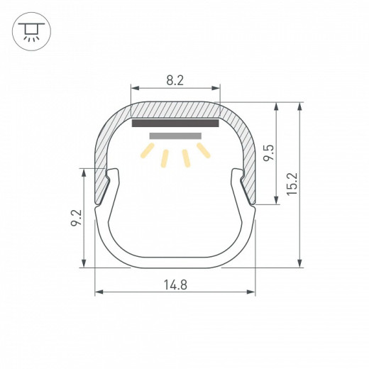 Профиль накладной Arlight LINE 061083