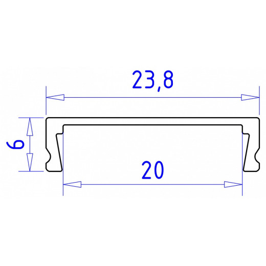 Профиль накладной Ambrella Light GP GP1800BK