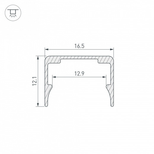 Профиль накладной Arlight WPH-FLEX 062506