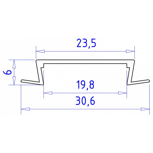 Профиль встраиваемый Ambrella Light GP GP1100BK