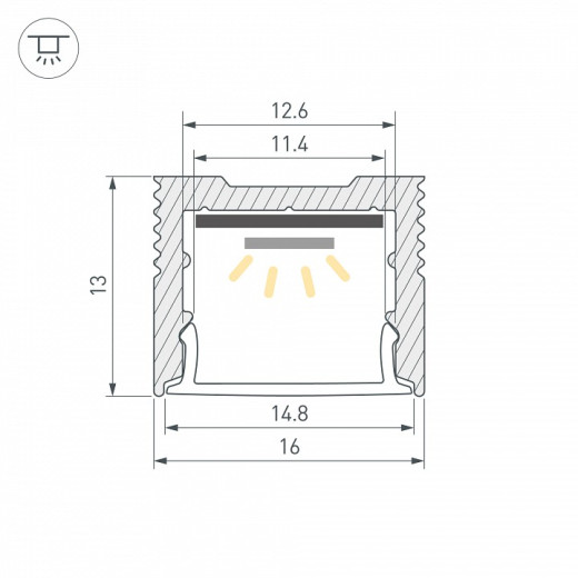 Профиль накладной Arlight SL-SLIM 061375
