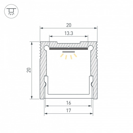 Профиль накладной Arlight SL-SLIM 059789