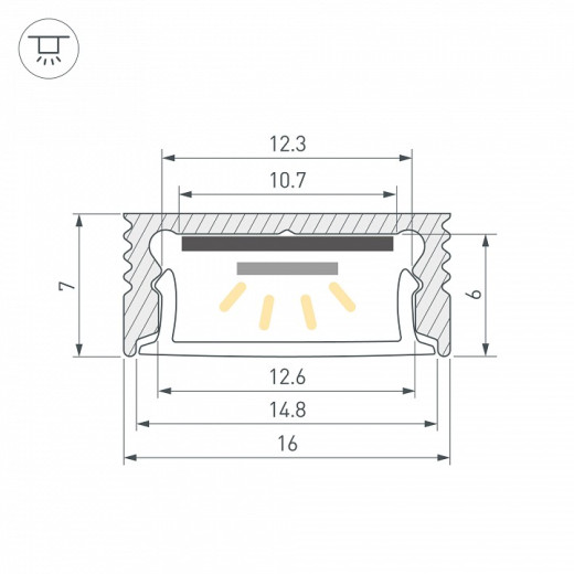 Профиль накладной Arlight SL-SLIM 061376