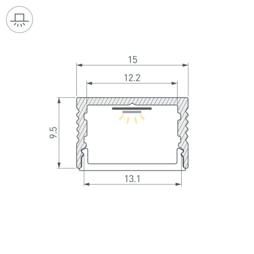 Профиль накладной Arlight SL-SLIM15 065380