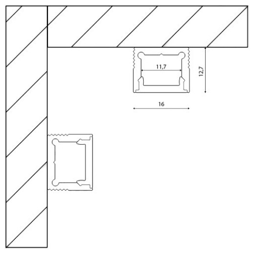 Профиль накладной DesignLed LS 00-00010364