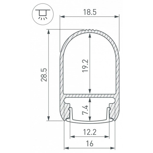 Профиль накладной Arlight WARDROBE 054943