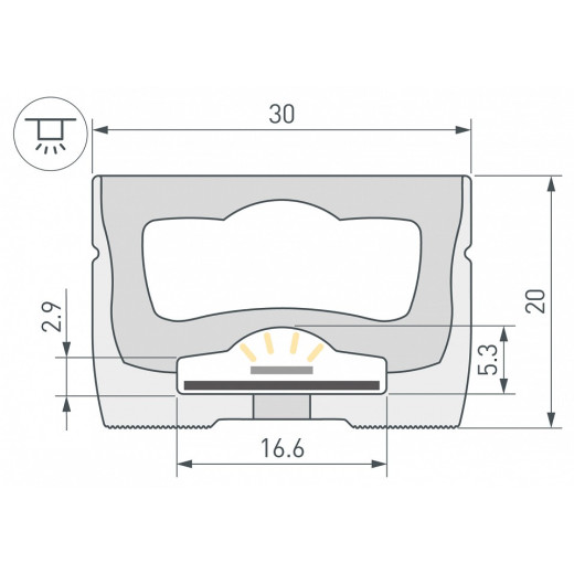 Профиль накладной гибкий Arlight WPH-FLEX 062838