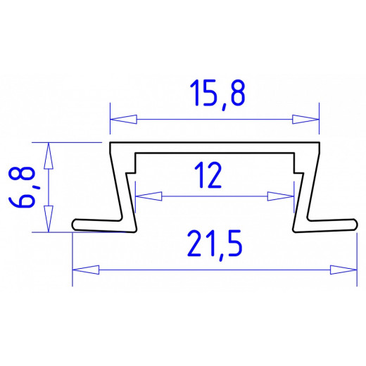Профиль встраиваемый Ambrella Light GP GP1001BK/BK