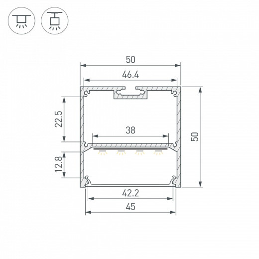 Профиль накладной Arlight LINE 059807