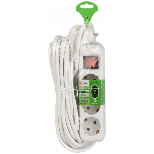 Удлинитель с выключателем Эра  UDL-16-370-ES