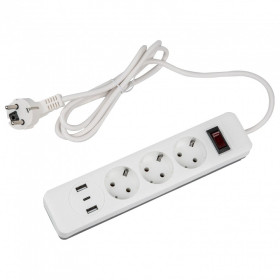 Сетевой фильтр Uniel S-GSR3-1,5 U2C1 WHITE/GREY UL-00012107