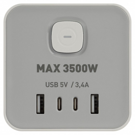 Сетевой фильтр Эра  TWR-8es-1,5m-4USB-W