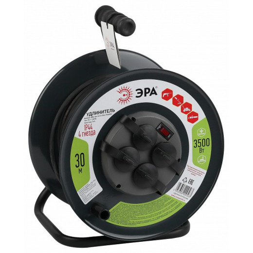 Удлинитель Эра  RMx-4es-3x1.5-30m-IP44(KG)