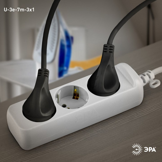 Удлинитель Эра  U-3e-7m-3x1