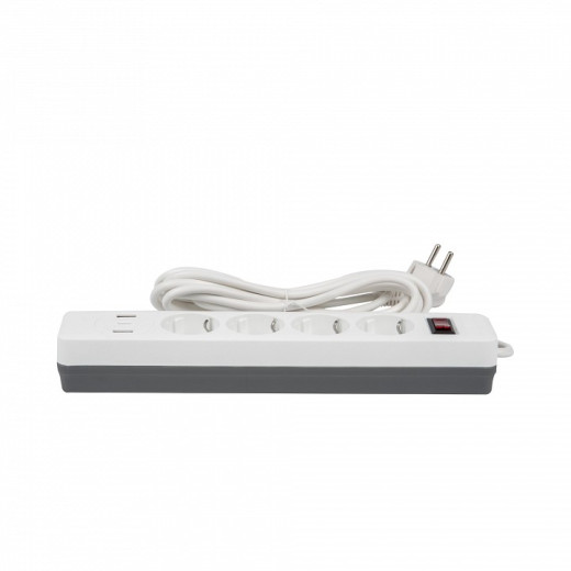 Сетевой фильтр Uniel S-GSR4-3 U2C1 WHITE/GREY UL-00012108