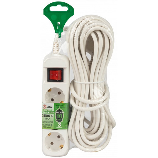 Удлинитель с выключателем Эра  UDL-16-3100-ES