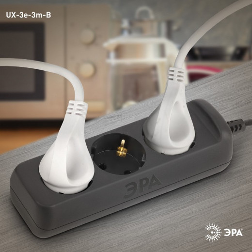 Удлинитель Эра  UX-3e-3m-B