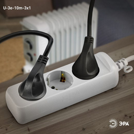 Удлинитель Эра  U-3e-10m-3x1