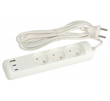 Удлинитель Эра  U-3-3m-USB-W