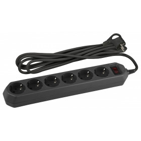 Удлинитель с выключателем Эра  USF-6es-1,5m-B-BOX