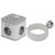 Удлинитель с выключателем Эра  CUBE-3es-1,5m-4USB-W