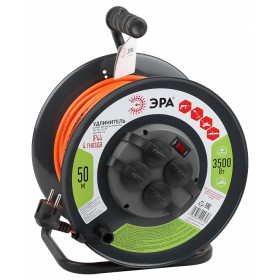 Удлинитель Эра  RMx-4es-3x1.5-50m-IP44