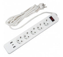 Сетевой фильтр Uniel S-GSR5-3 U2C1 WHITE/GREY UL-00012109