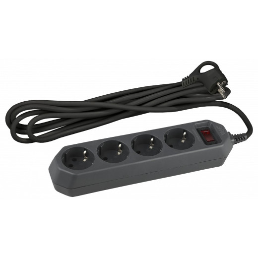 Удлинитель с выключателем Эра  USF-M-4es-1.5m-B