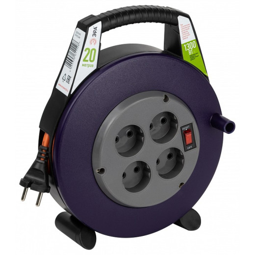 Удлинитель с выключателем Эра  BPx-4-2x0,75-20m