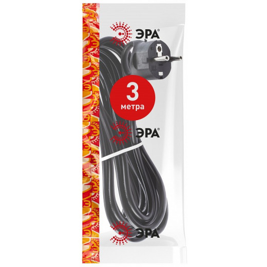 Сетевой провод Эра  UX-3x0,75-3m-B