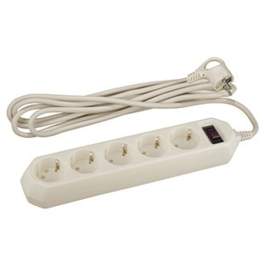 Удлинитель с выключателем Эра  USF-5es-5m-I