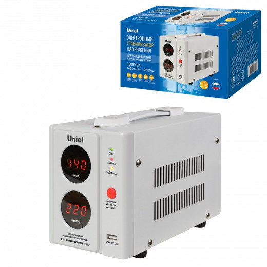 Стабилизатор Uniel RS-1 1000W/RX/U WHITE REF UL-00012789