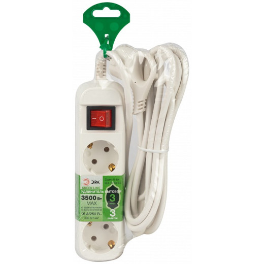 Удлинитель с выключателем Эра  UDL-16-330-ES
