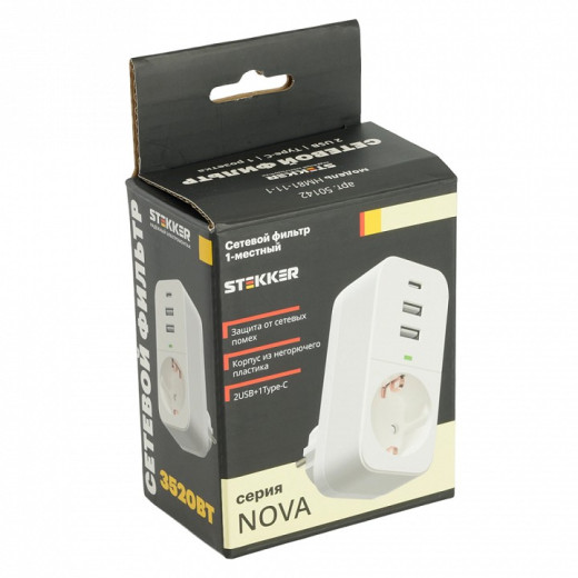 Сетевой фильтр Stekker Nova 50142