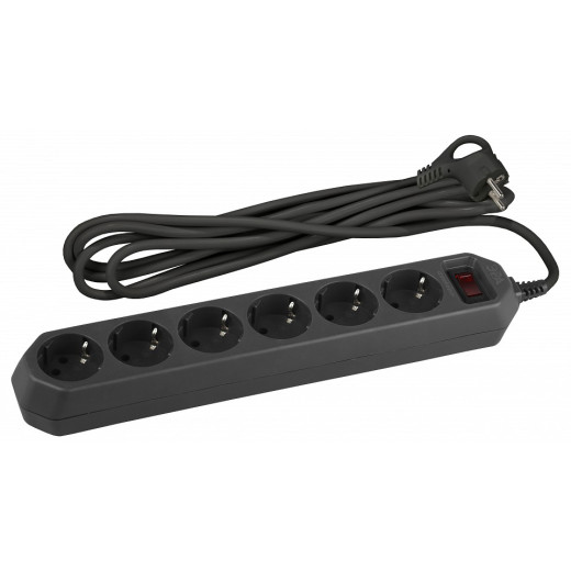 Удлинитель с выключателем Эра  USF-6es-3m-B-BOX