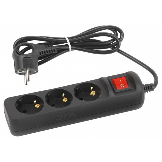 Удлинитель с выключателем Эра  UX-3es-1,5m-B