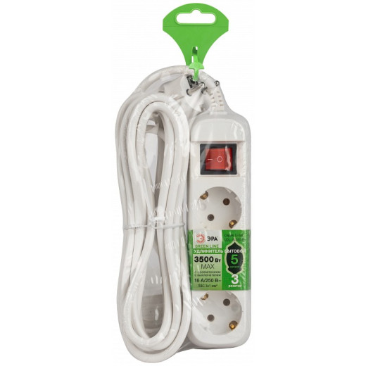 Удлинитель с выключателем Эра  UDL-16-350-ES