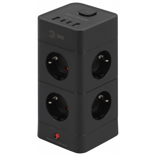 Сетевой фильтр Эра  TWR-8es-1,5m-4USB-B