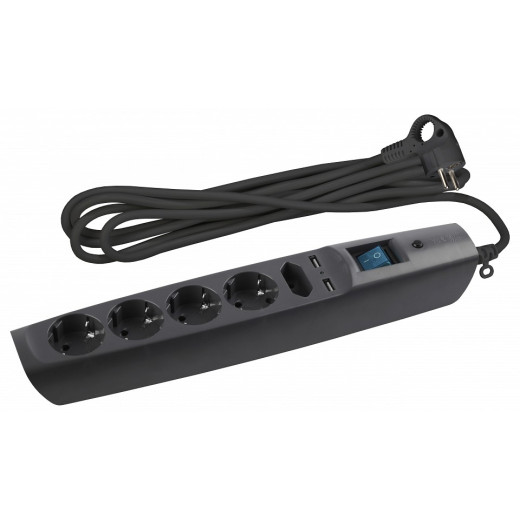 Удлинитель с выключателем Эра  SFU-5es-2m-B