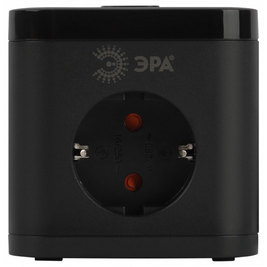 Удлинитель с выключателем Эра  CUBE-3es-1,5m-4USB-B