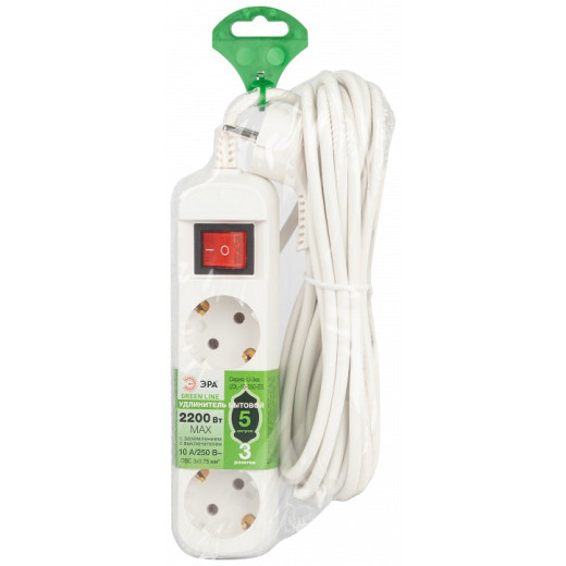 Удлинитель с выключателем Эра  UDL-10-350-ES