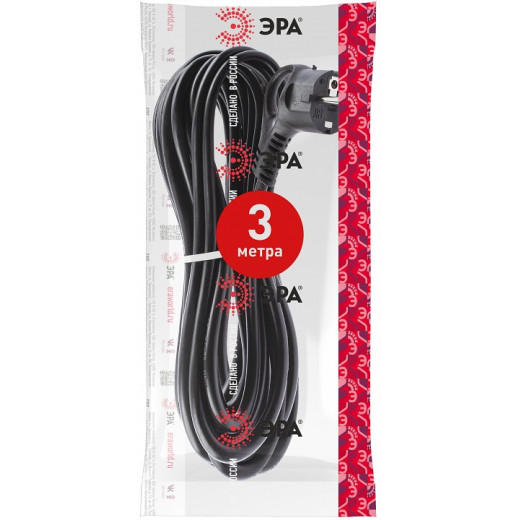 Сетевой провод Эра  U-3x1,5-3m-B