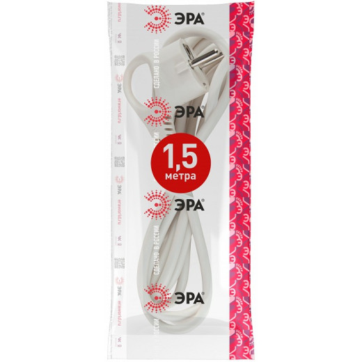 Сетевой провод Эра  U-3x1-1,5m-W