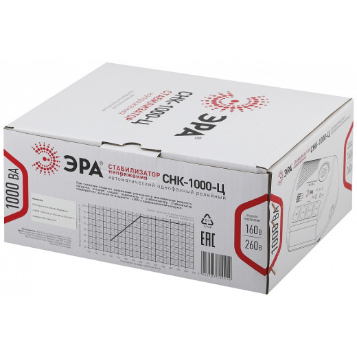 Стабилизатор напряжения Эра  СНК-1000-Ц
